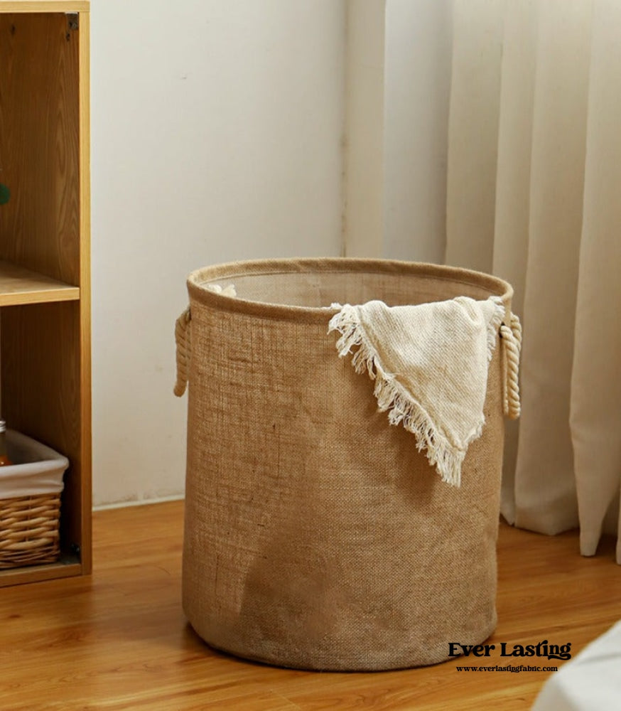 Foldable Waterproof Linen Laundry Basket