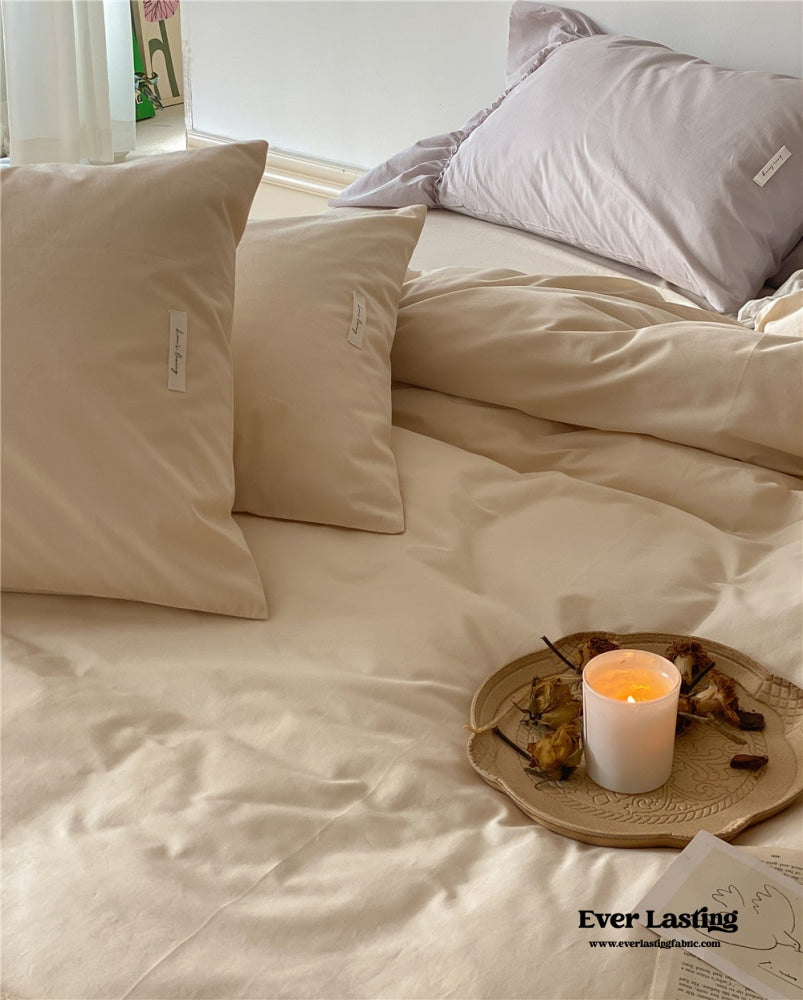 Layered Ruffle Bedding Set / White