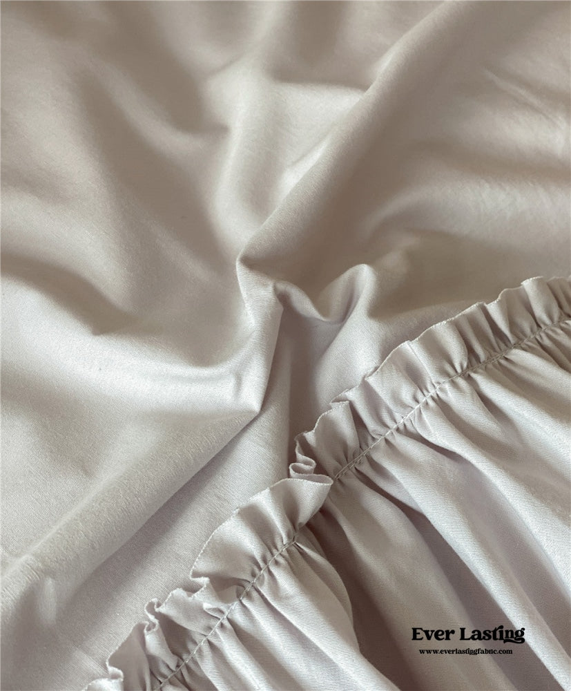 Layered Ruffle Bedding Set / White