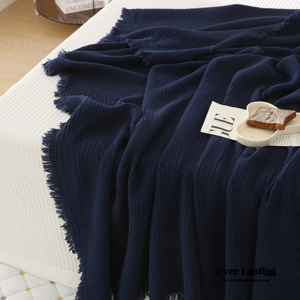 Light Weight Cotton Blanket / Blue