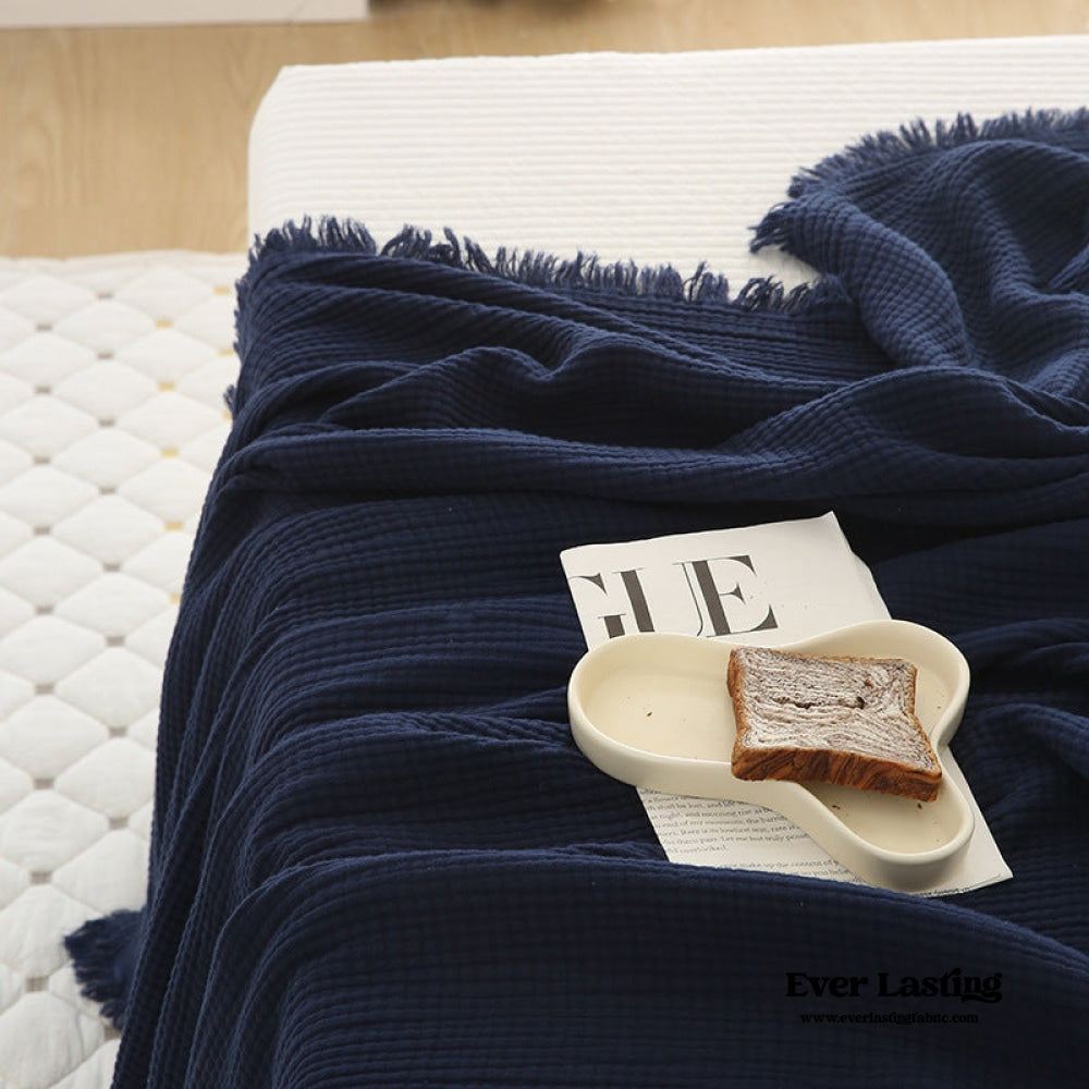 Light Weight Cotton Blanket / Blue