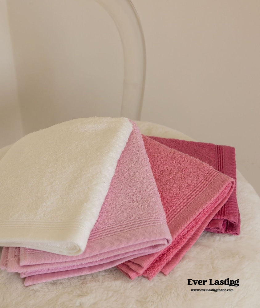 Macaron Color Face Towel Set / Pink