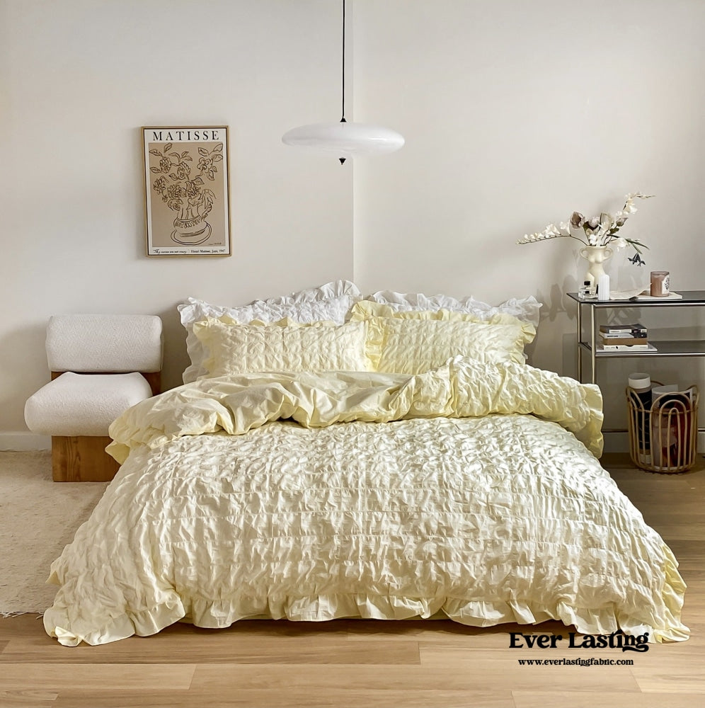 Marshmallow Puff Ruffle Bedding Bundle