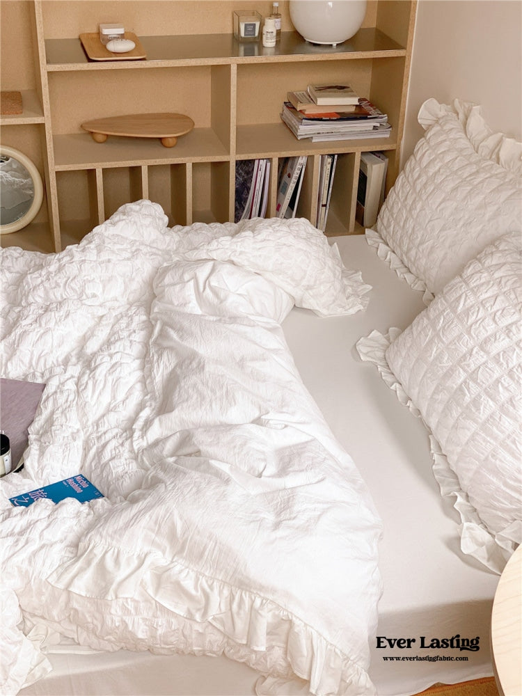 Marshmallow Puff Ruffle Bedding Bundle