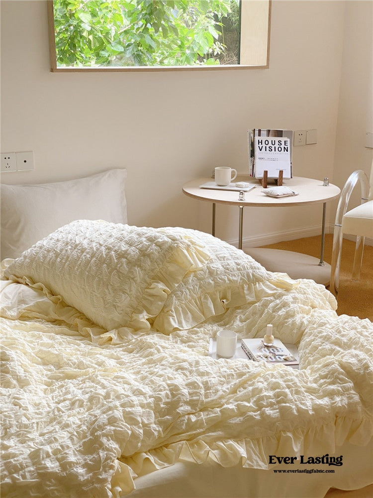 Marshmallow Puff Ruffle Bedding Bundle