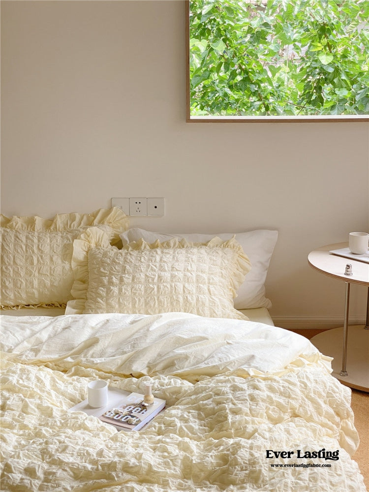 Marshmallow Puff Ruffle Bedding Bundle