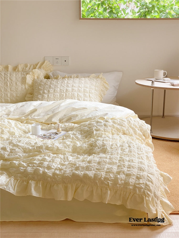 Marshmallow Puff Ruffle Bedding Bundle