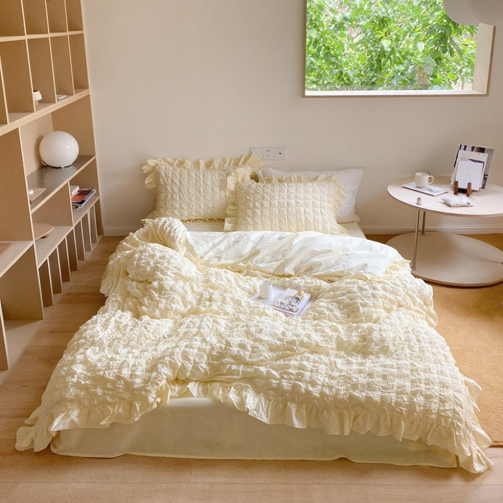 Marshmallow Puff Ruffle Bedding Bundle