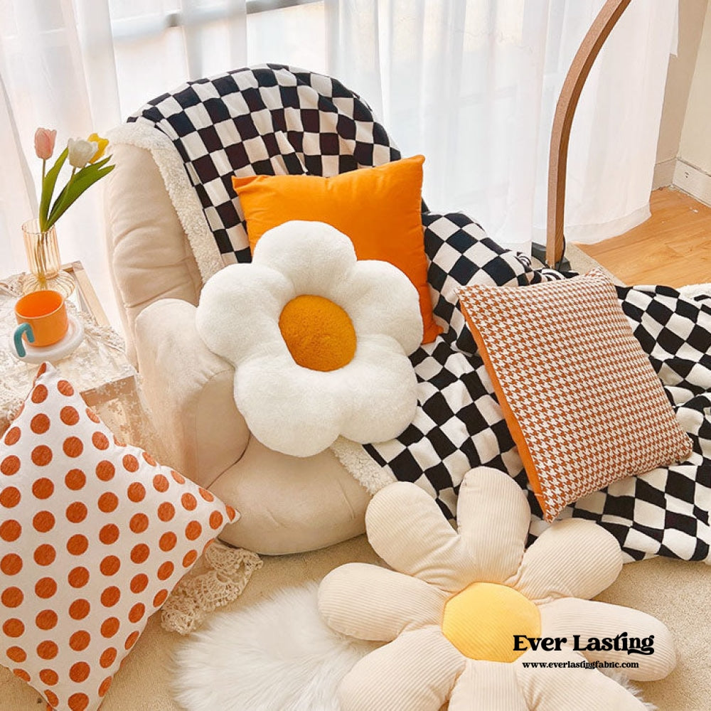 Orange Flower Pillow Set (5 Styles)