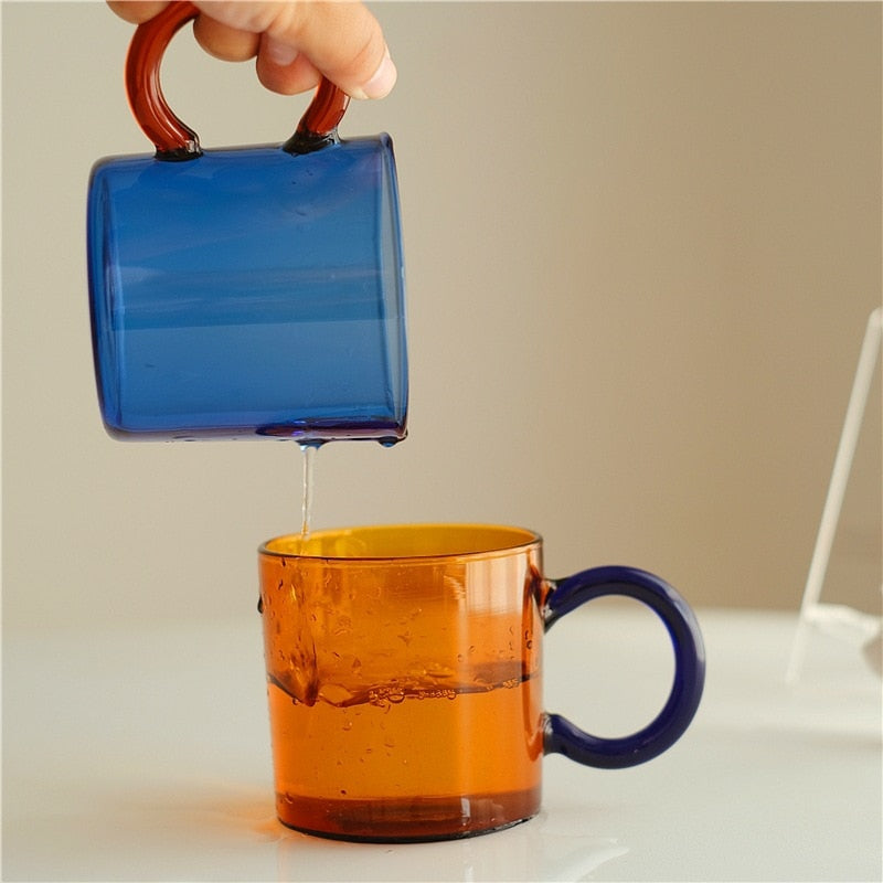 Colored Glass Coffee Cup