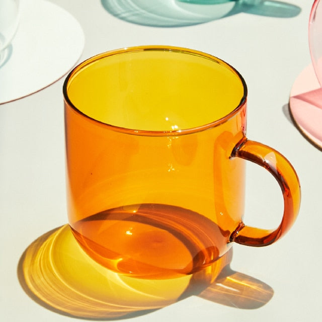 Colorful Glass Coffee Cups