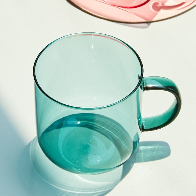 Colorful Glass Coffee Cups