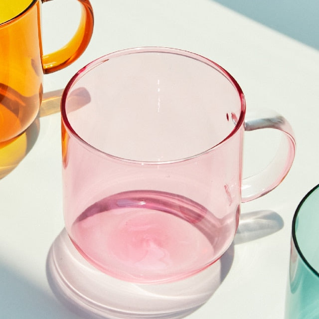 Colorful Glass Coffee Cups