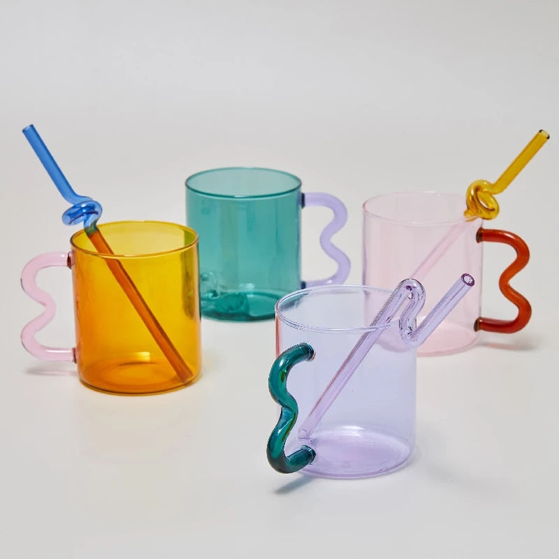 Waved Ear Glass Mug