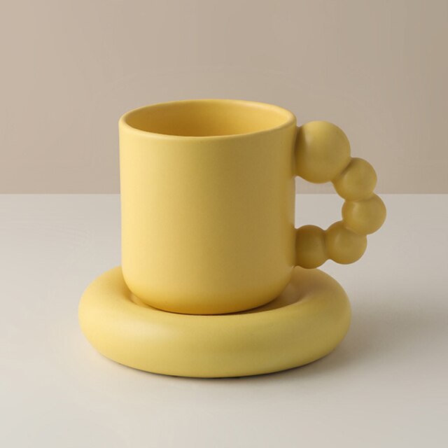 Bubble Handle Ceramic Mug