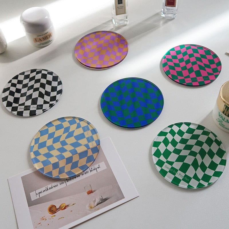 Checkered Acrylic Coaster