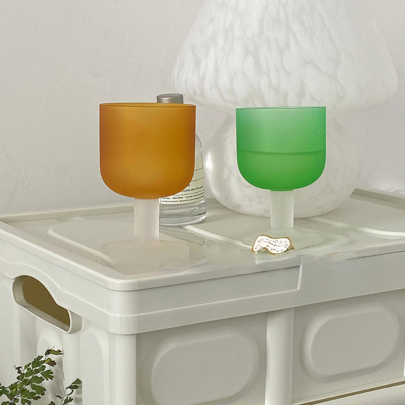 Retro Frosted Glass Wine Cup