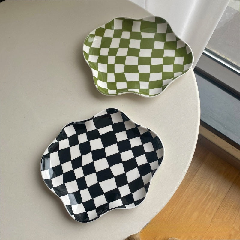 Checkerboard Ceramic Tray