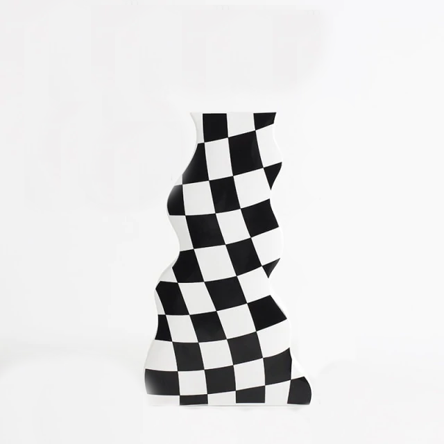 Checkerboard Ceramic Vase