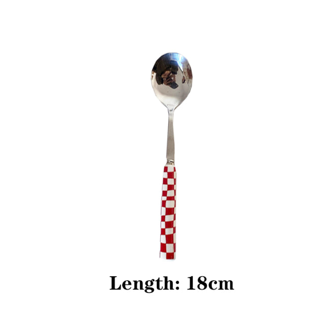 Checkerboard Stainless Steel Silverware