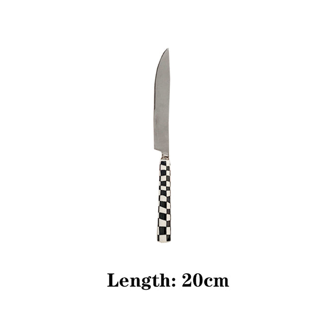 Checkerboard Stainless Steel Silverware