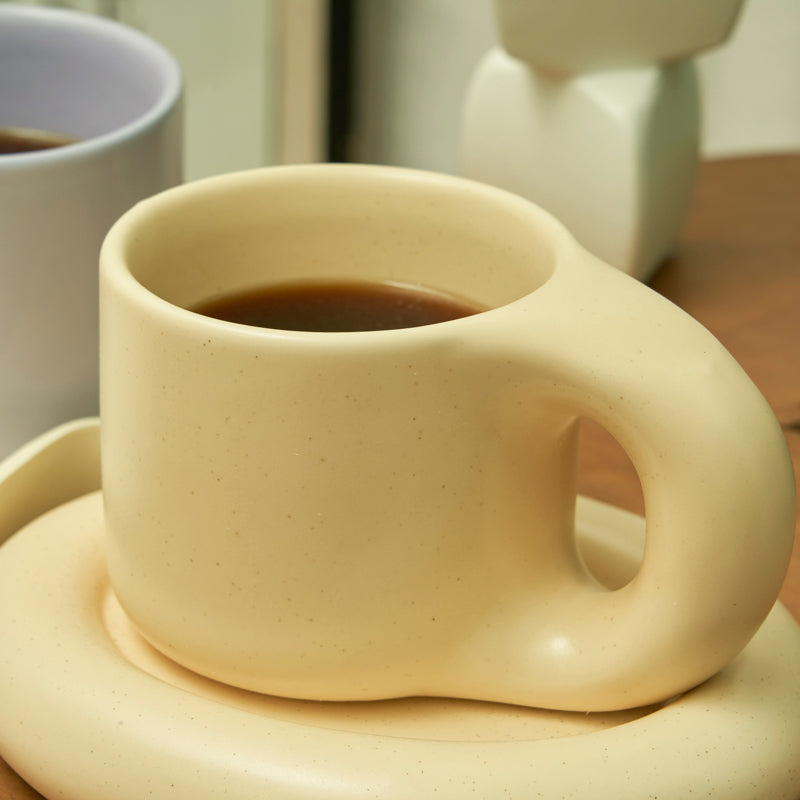 Ceramic Mug with Saucer