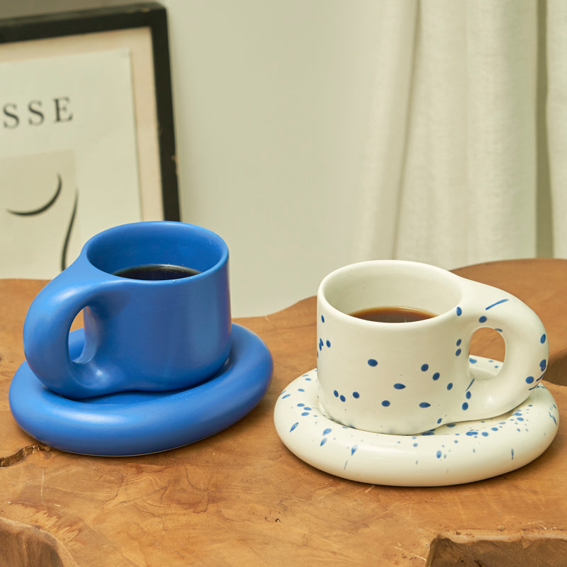 Ceramic Mug with Saucer