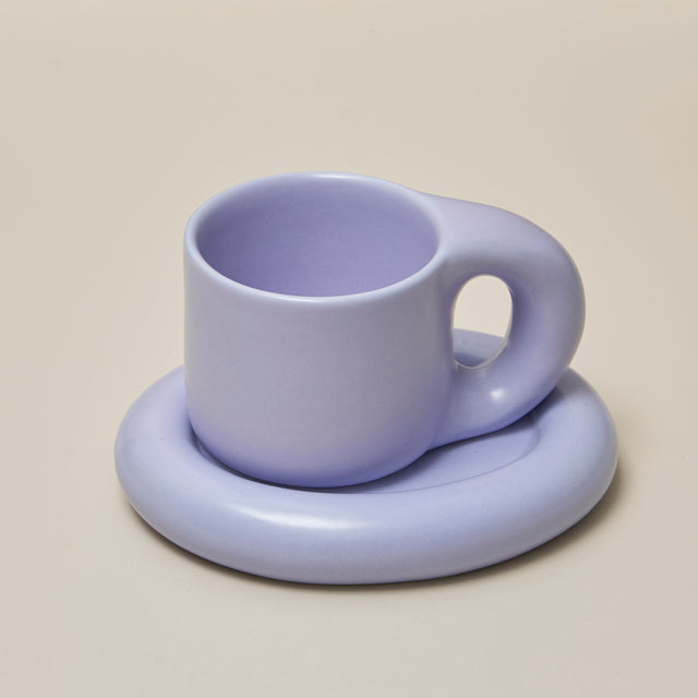 Ceramic Mug with Saucer