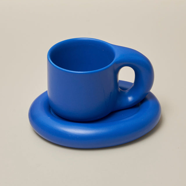 Ceramic Mug with Saucer