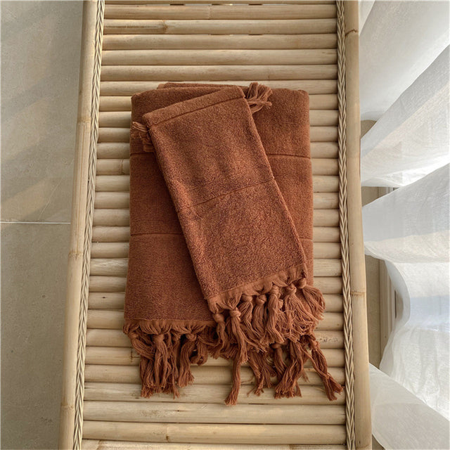 Hand Knotted Tassel Towel