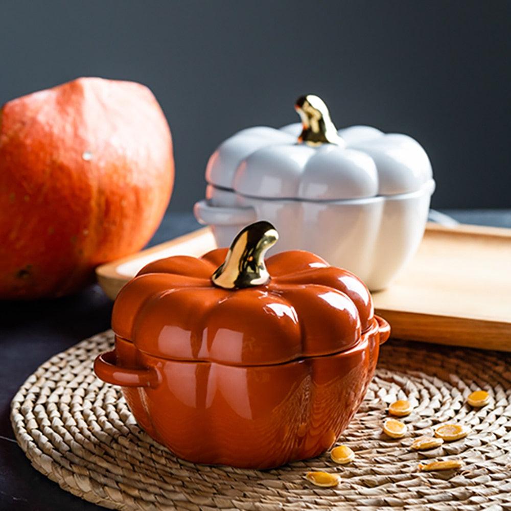 Pumpkin Baking Bowl With Lid