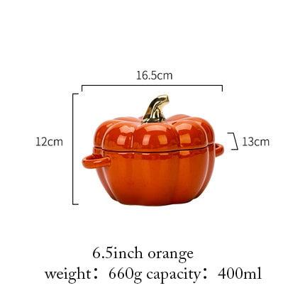 Pumpkin Baking Bowl With Lid