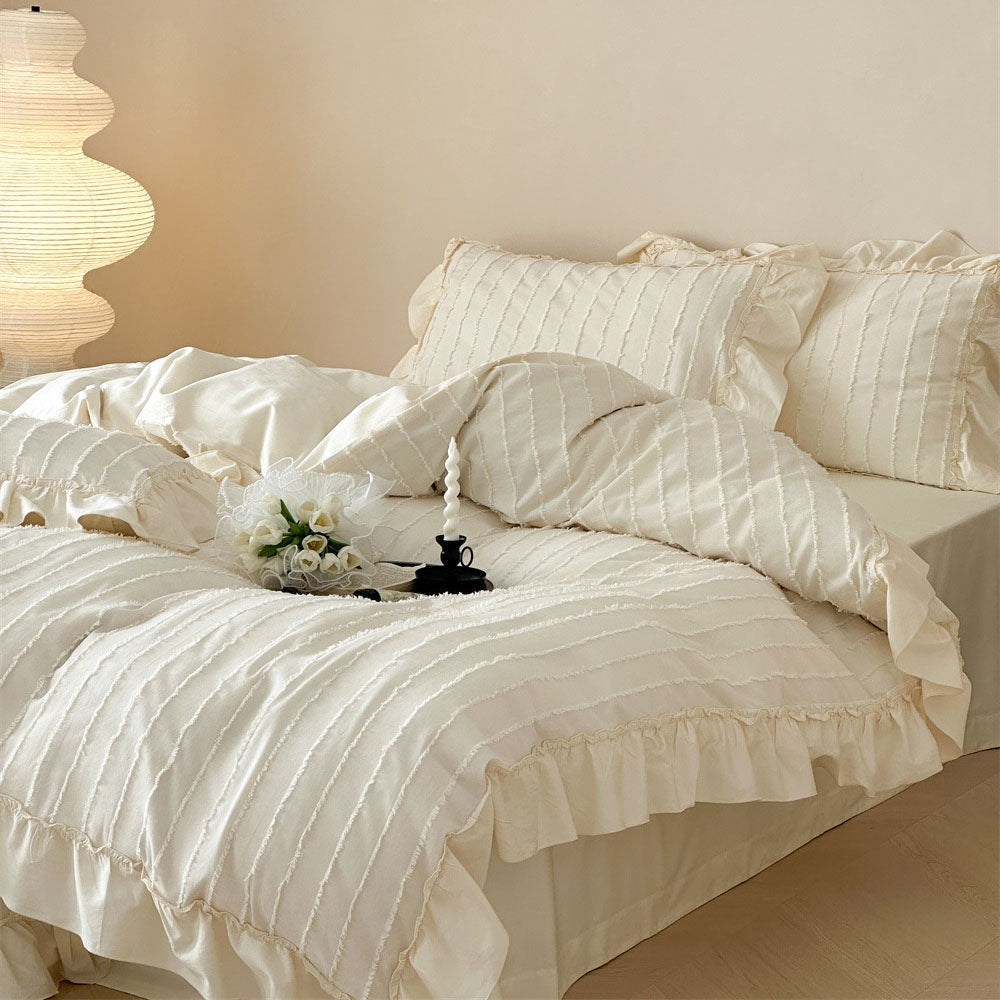 Sweet Ruffle Jacquard Bedding Bundle