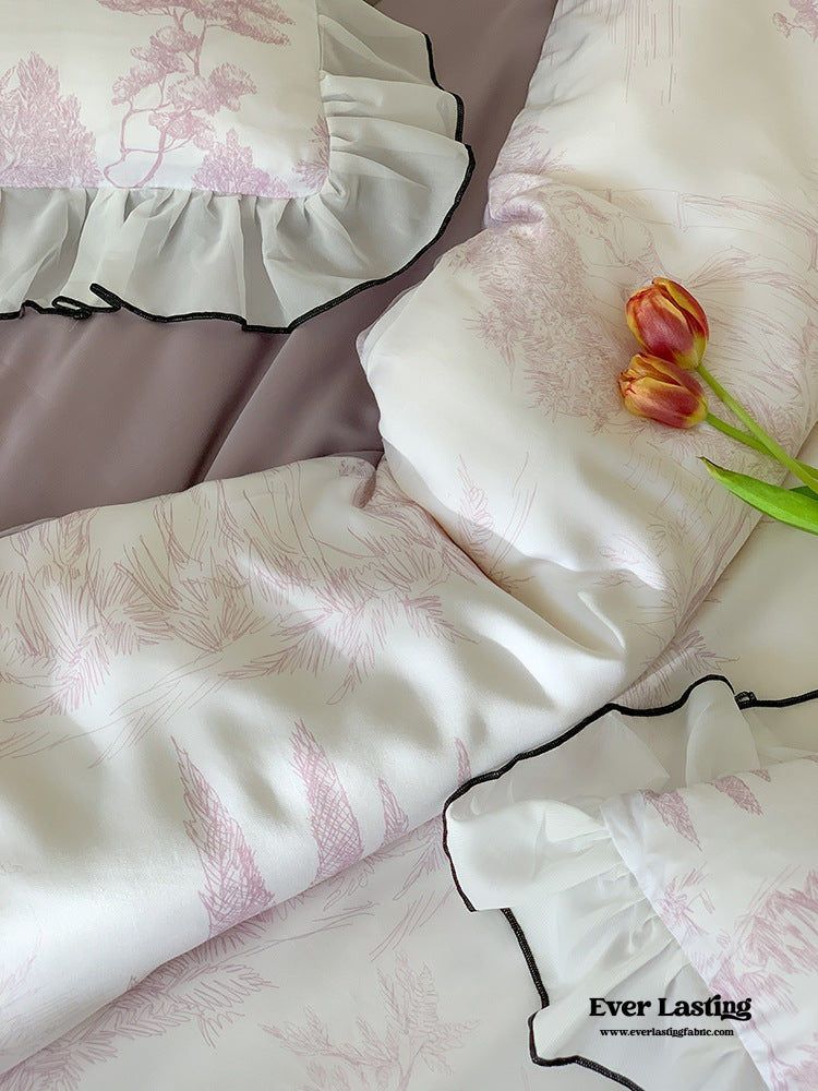 Victorian Inspired Soft Lace Ruffle Bedding Bundle