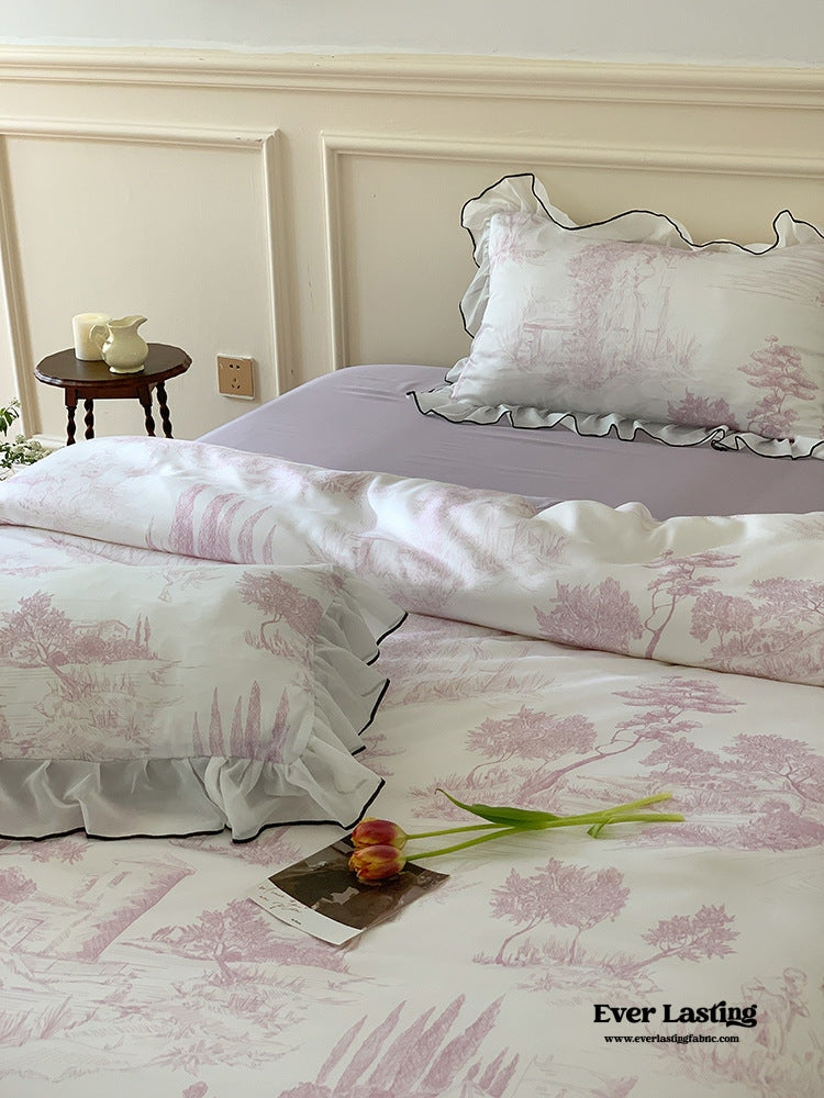 Victorian Inspired Soft Lace Ruffle Bedding Bundle