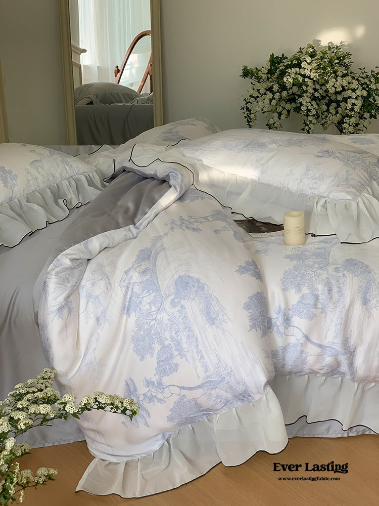 Victorian Inspired Soft Lace Ruffle Bedding Bundle