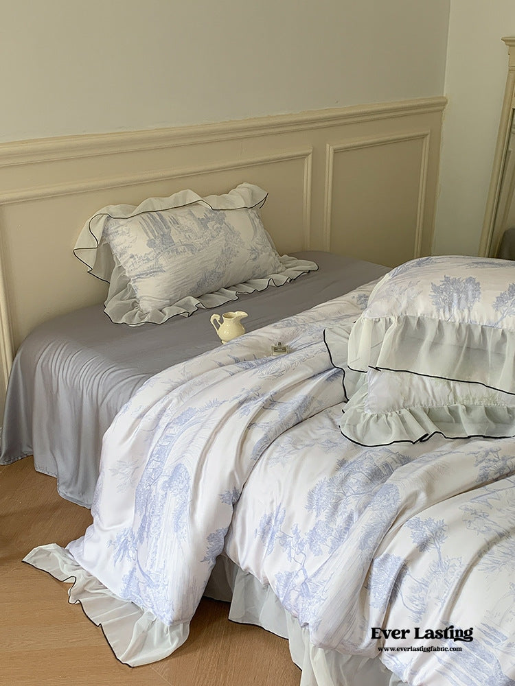 Victorian Inspired Soft Lace Ruffle Bedding Bundle