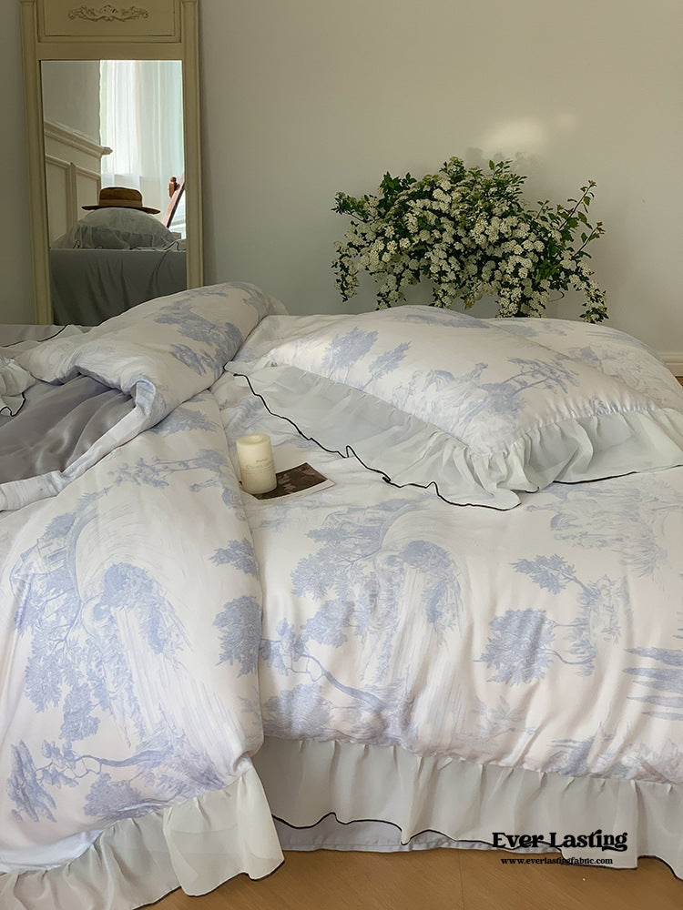 Victorian Inspired Soft Lace Ruffle Bedding Bundle