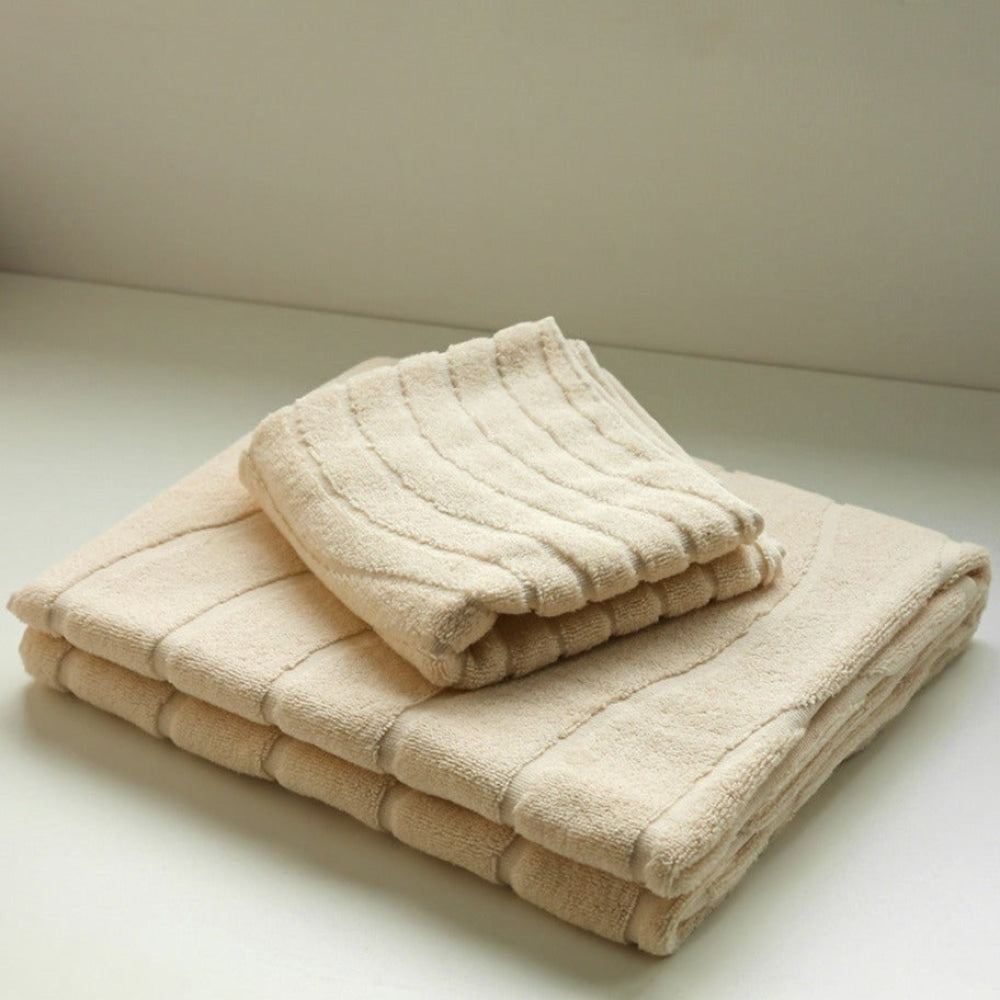 Wavy Cotton Towel / Beige